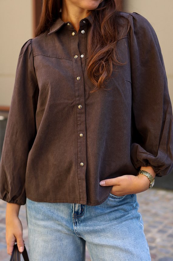 HessIW Ballari Shirt Chocolate Brown