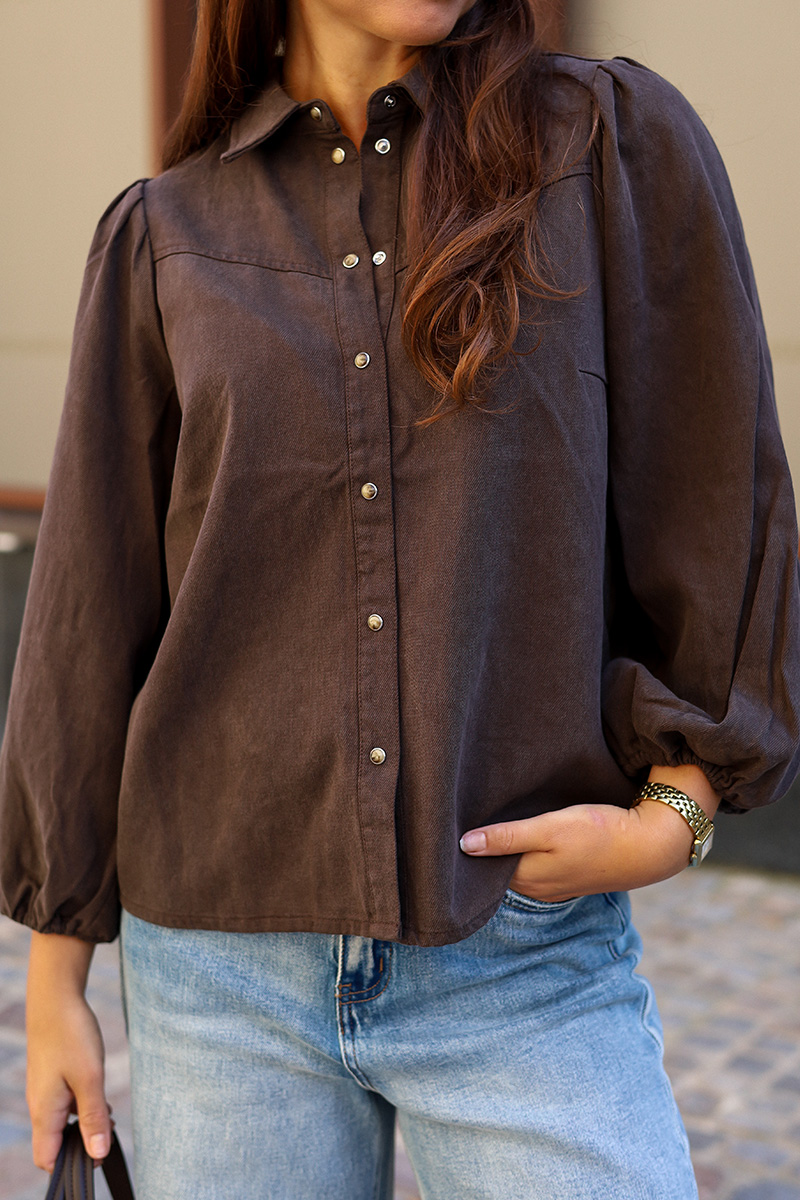 HessIW Ballari Shirt Chocolate Brown
