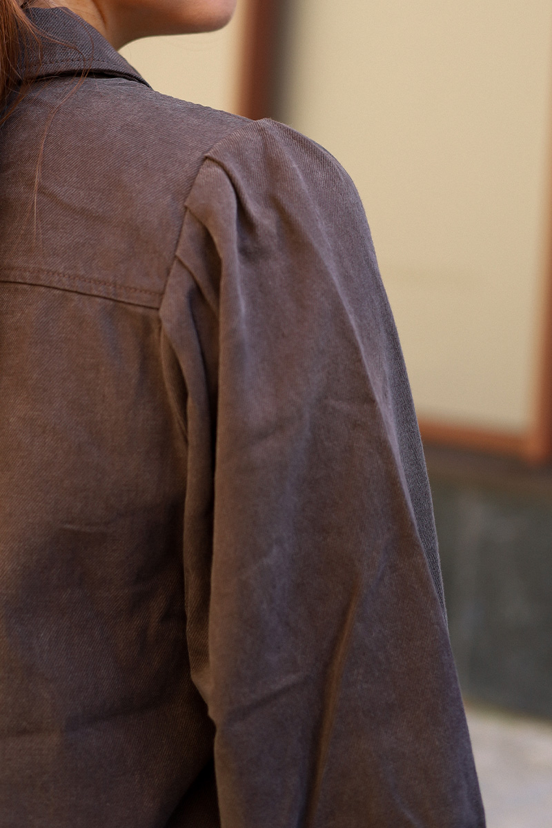 HessIW Ballari Shirt Chocolate Brown - Bilde 3
