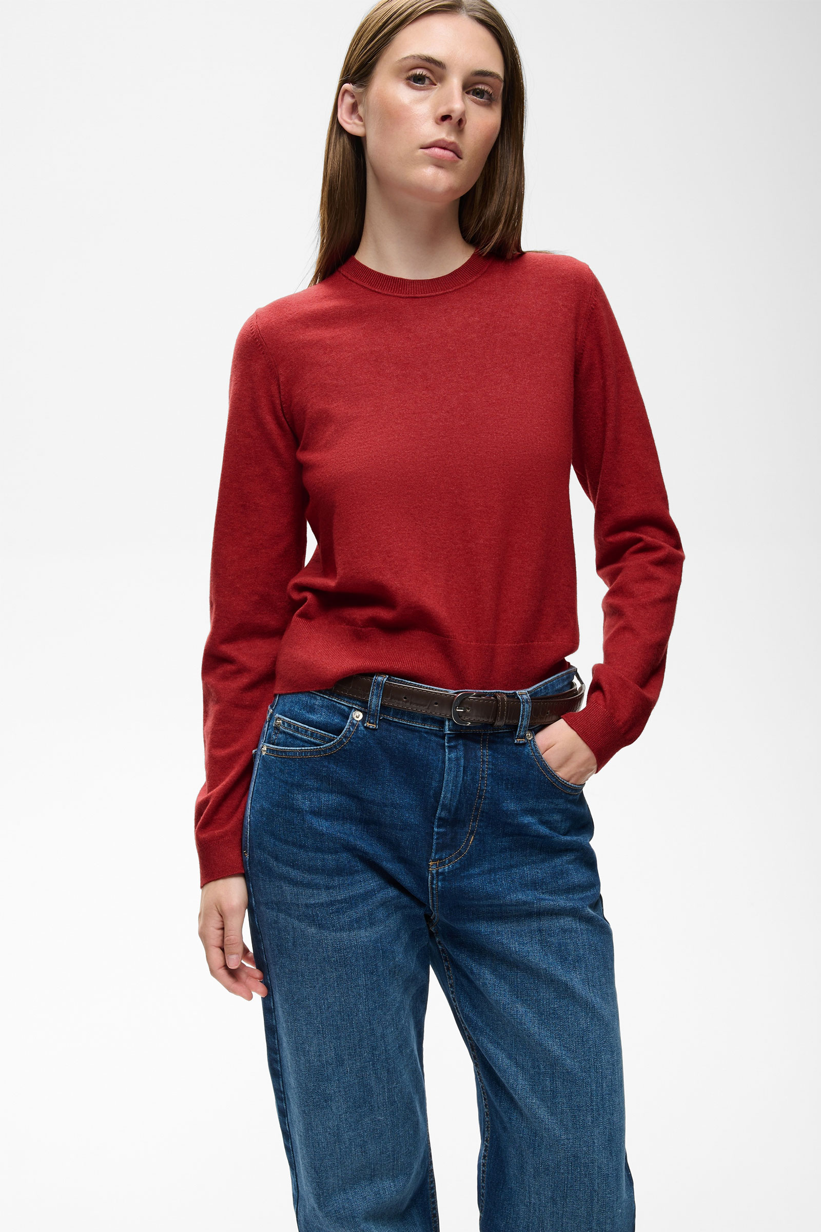 KellsieIW LS Pullover Red Ochre