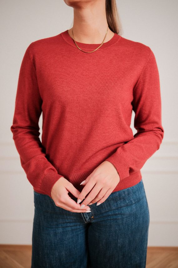 KellsieIW LS Pullover Red Ochre