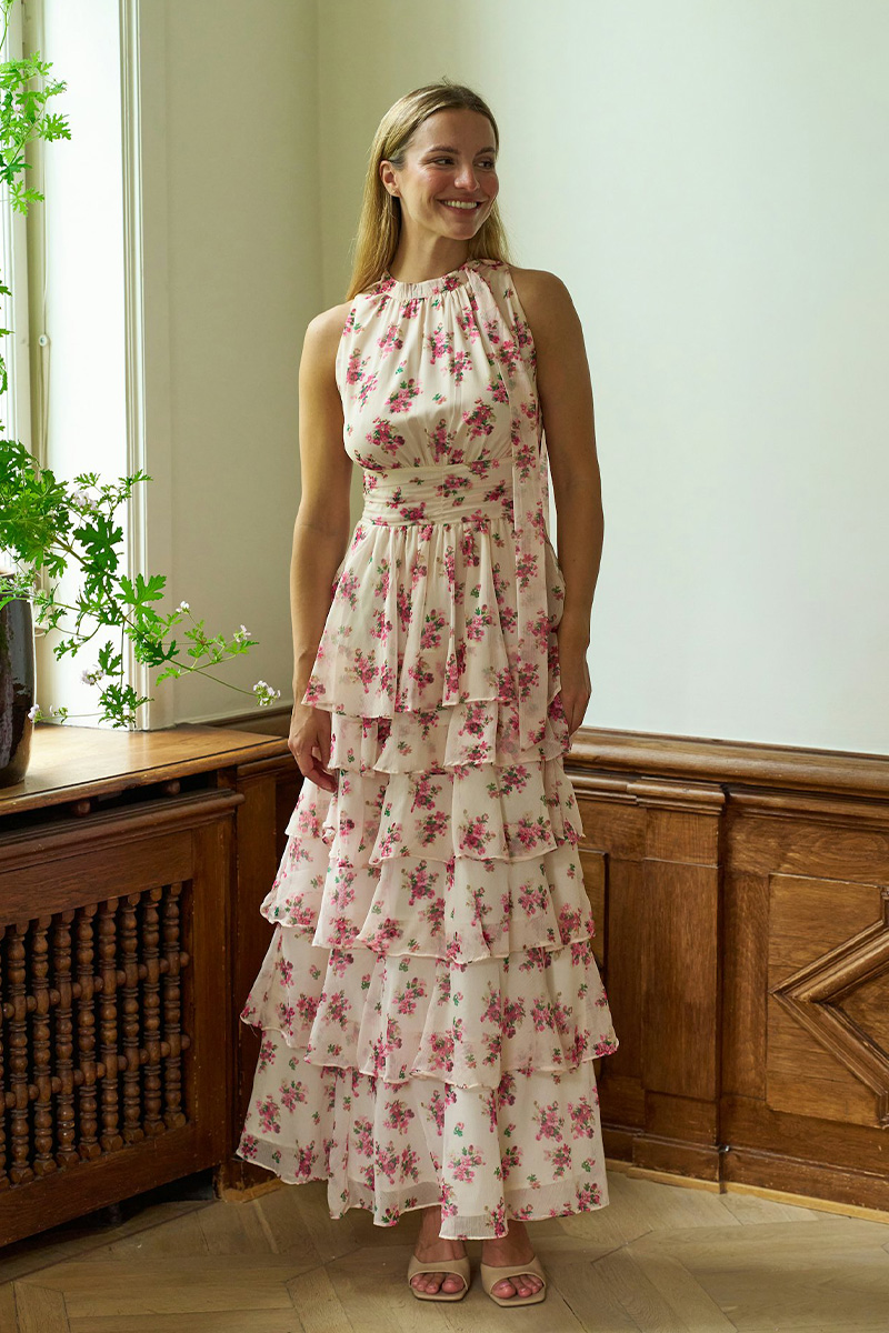 Marli Amazing Chiffon Rose Dress Rose - Bilde 2