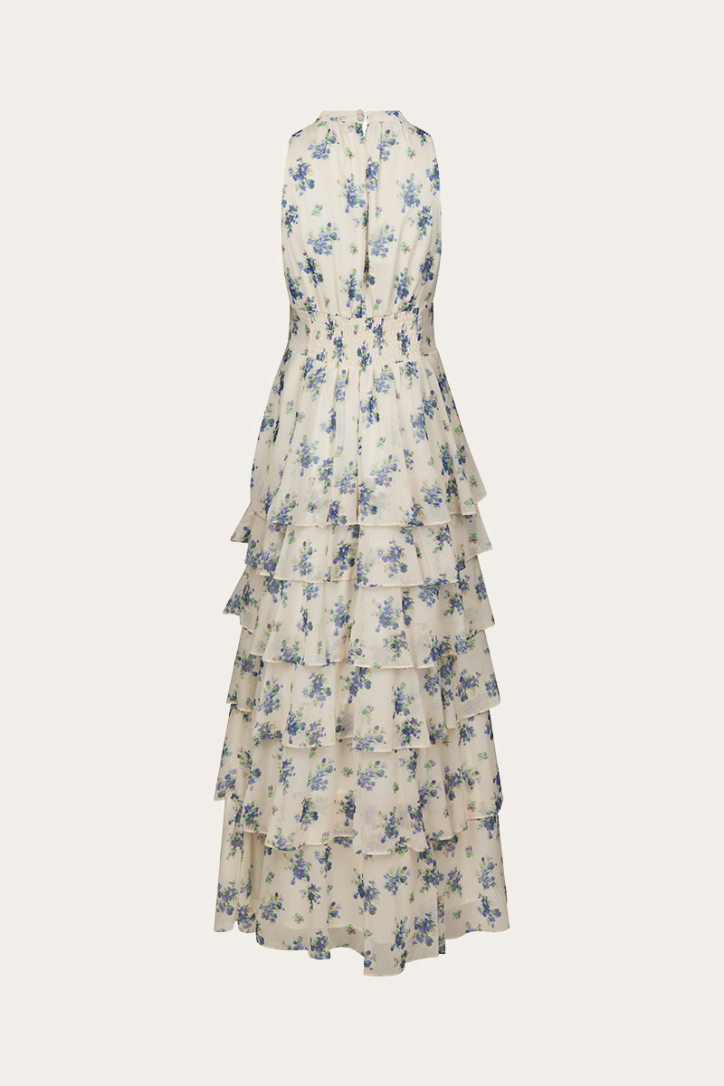 Marli Amazing Chiffon Rose Dress Light Blue - Bilde 4