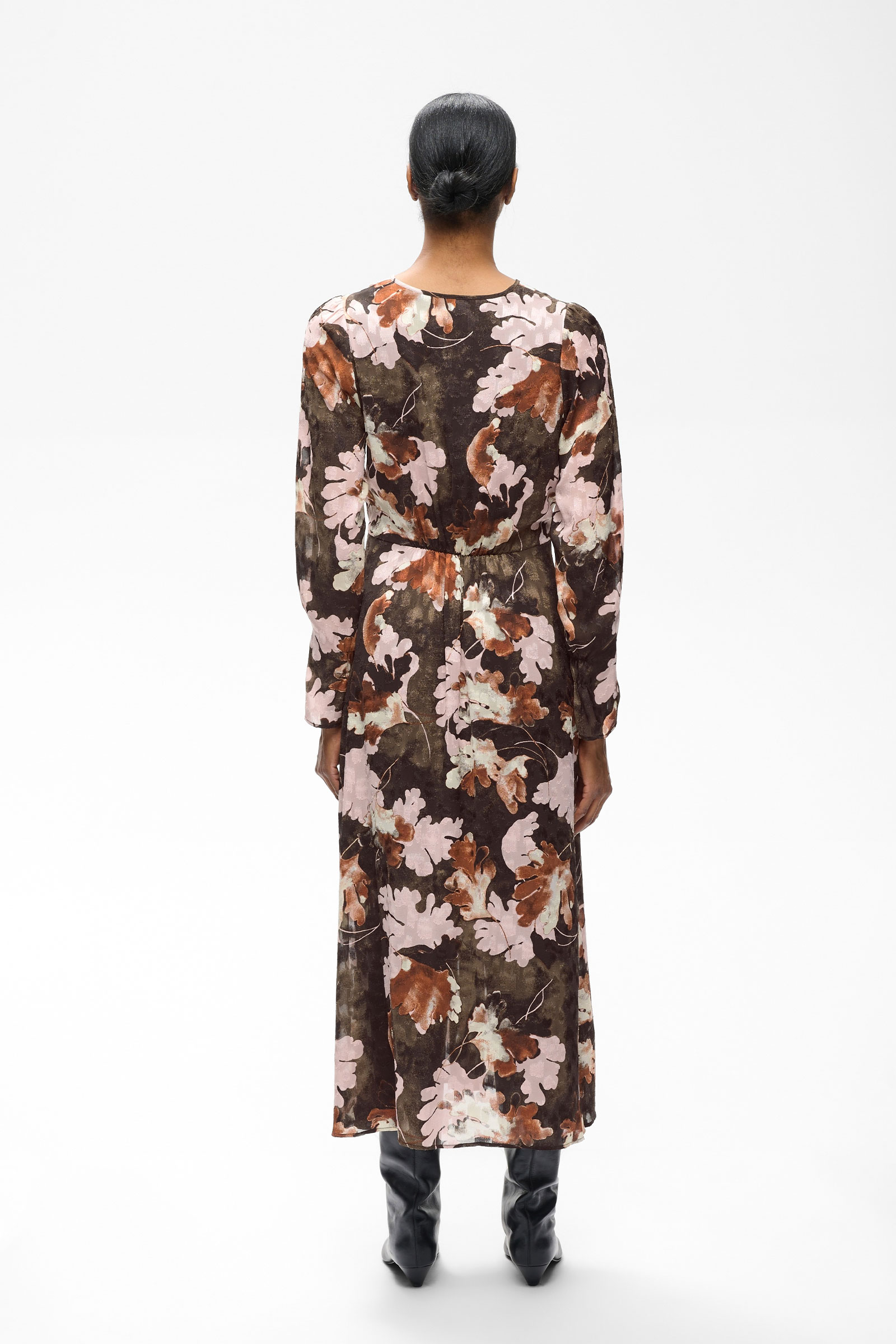MasonIW Dress, Brown W Pink Pall Leaves - Bilde 5