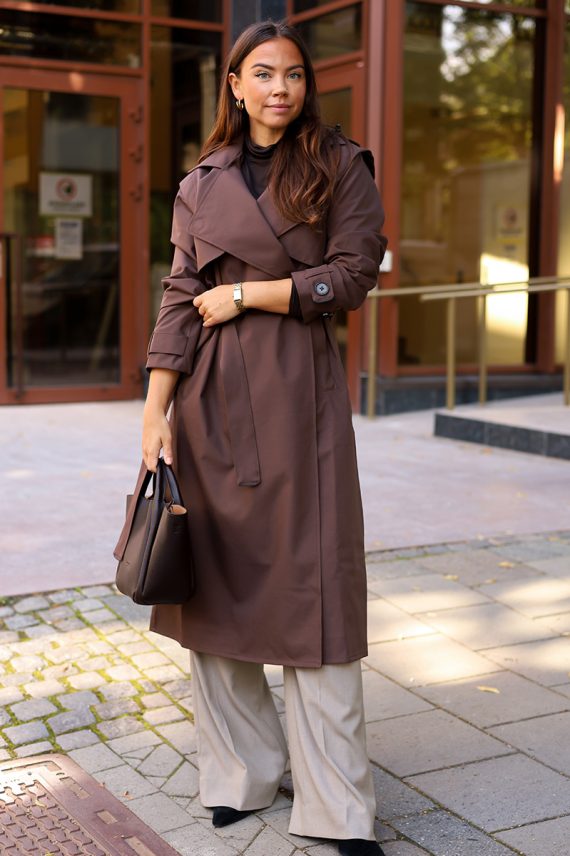 Regndråpe Trench Coat Brown