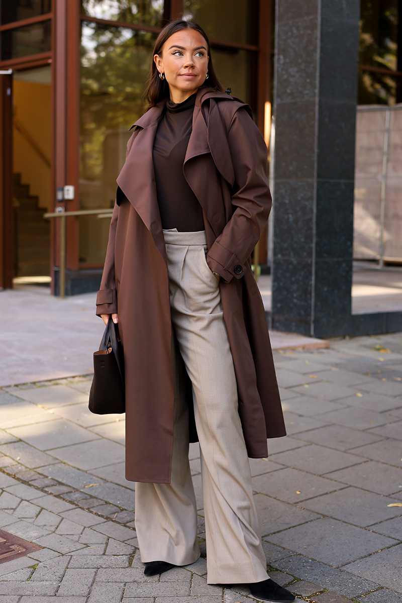 Regndråpe Trench Coat Brown - Bilde 4