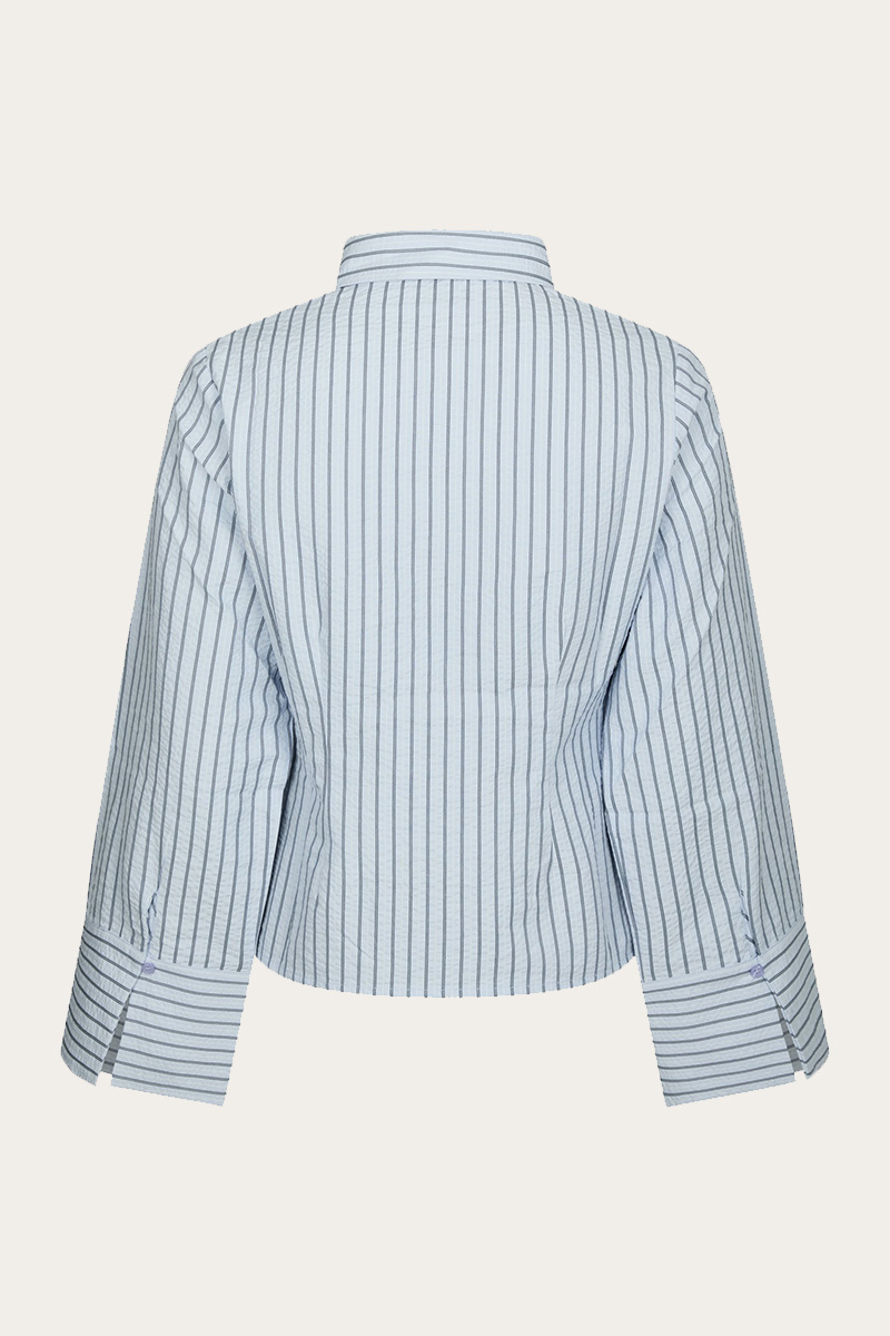 Rosa Striped Crepe Shirt Blue - Bilde 5