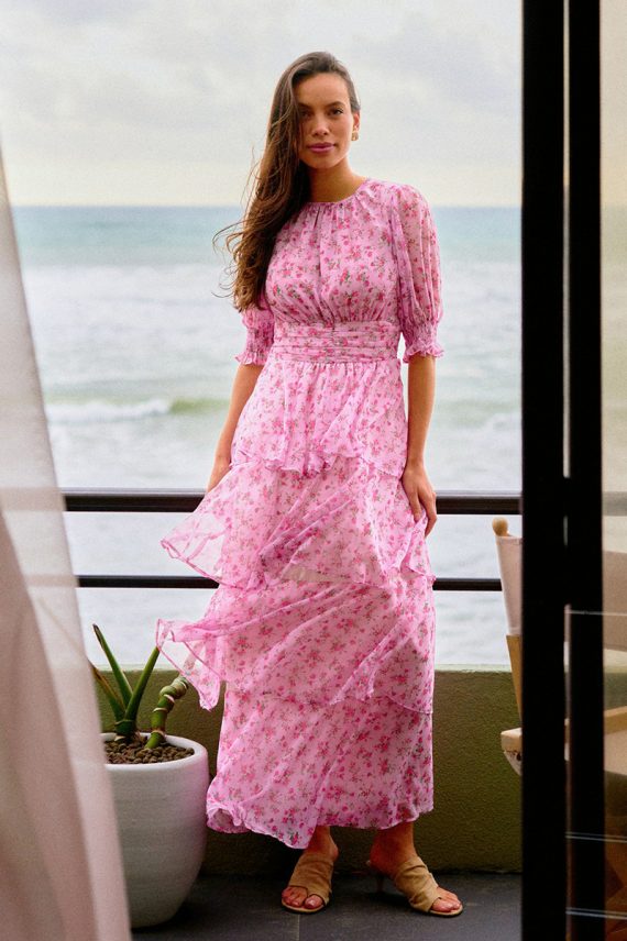 Sable Meadow Printed Dress Light Pink
