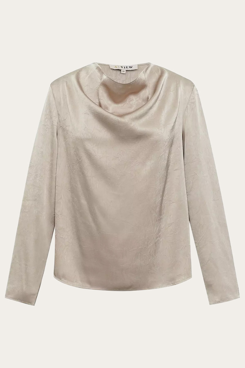 Sinda Drape Blouse Champagne