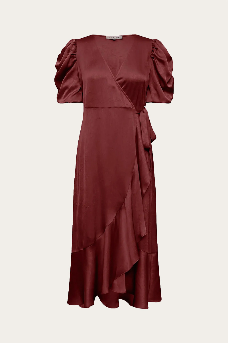 Sinda Dress Burgundy - Bilde 2