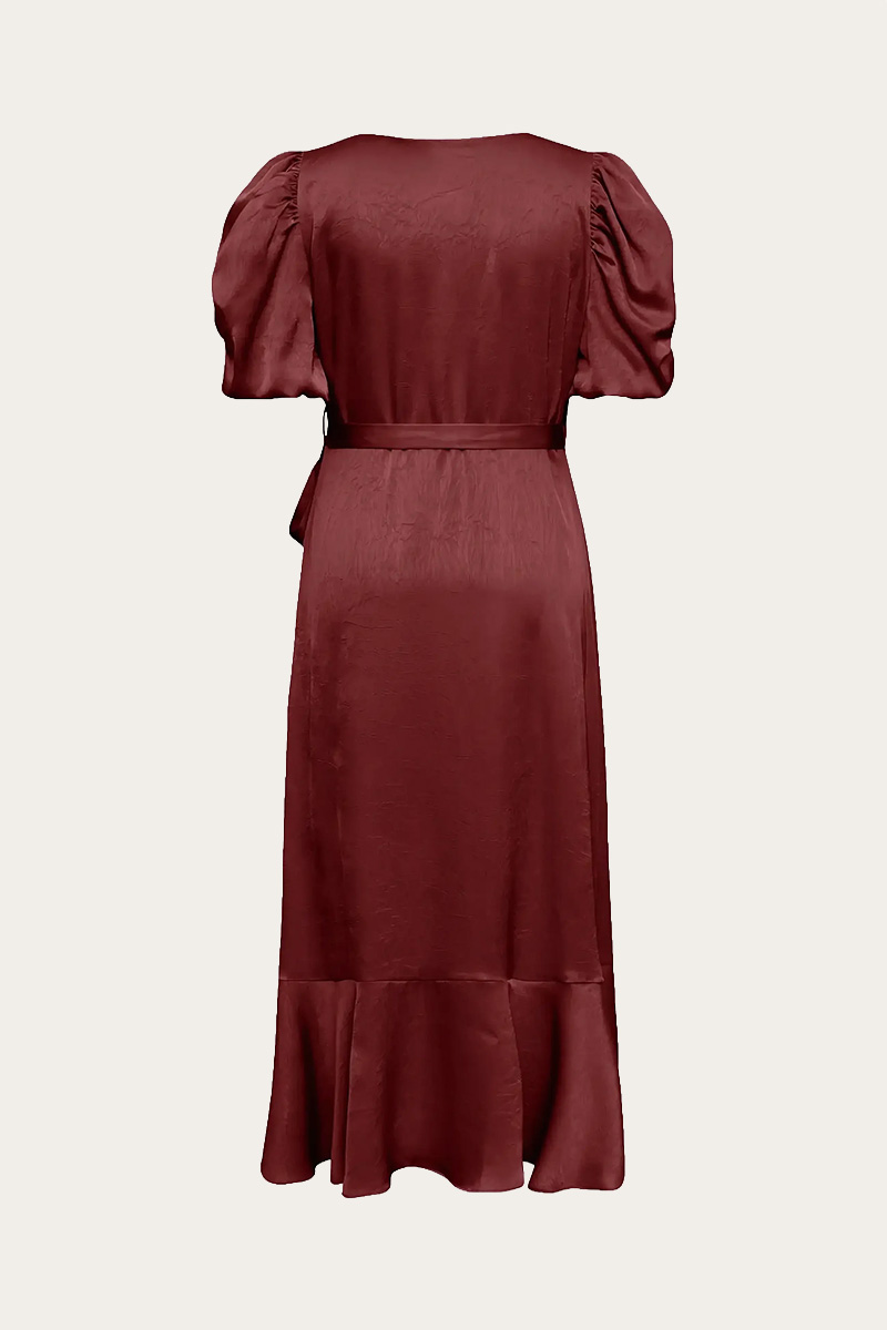 Sinda Dress Burgundy - Bilde 3
