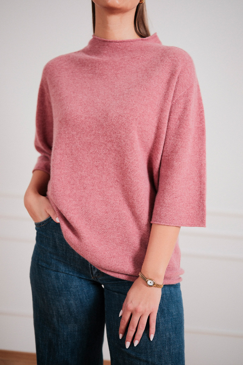 SLSida Seamless Rollneck Mauvewood Melange