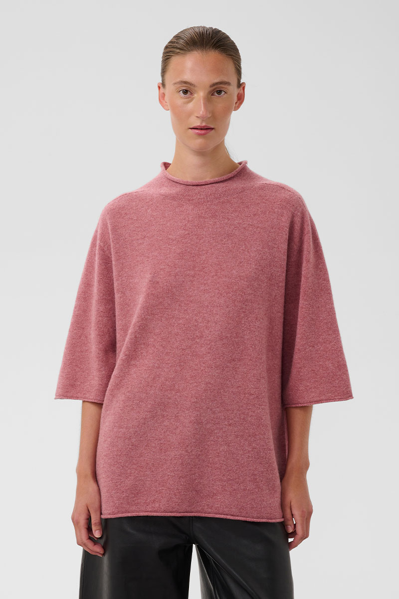 SLSida Seamless Rollneck Mauvewood Melange
