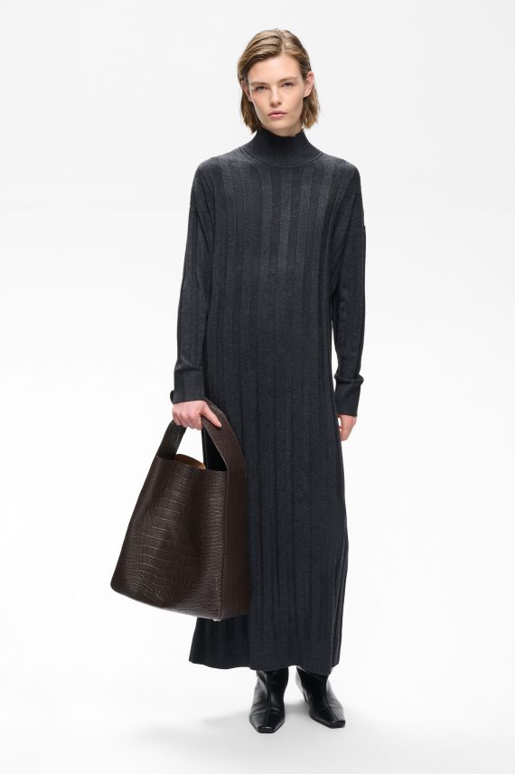 TessIW Kellsie Dress Dark Grey Melange