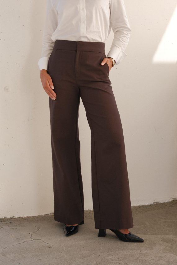 ZellaIW Wide Pant Chocolate