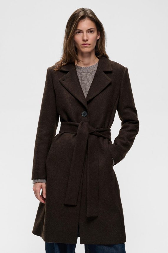 ZorahIW Classic Coat Chocolate Brown