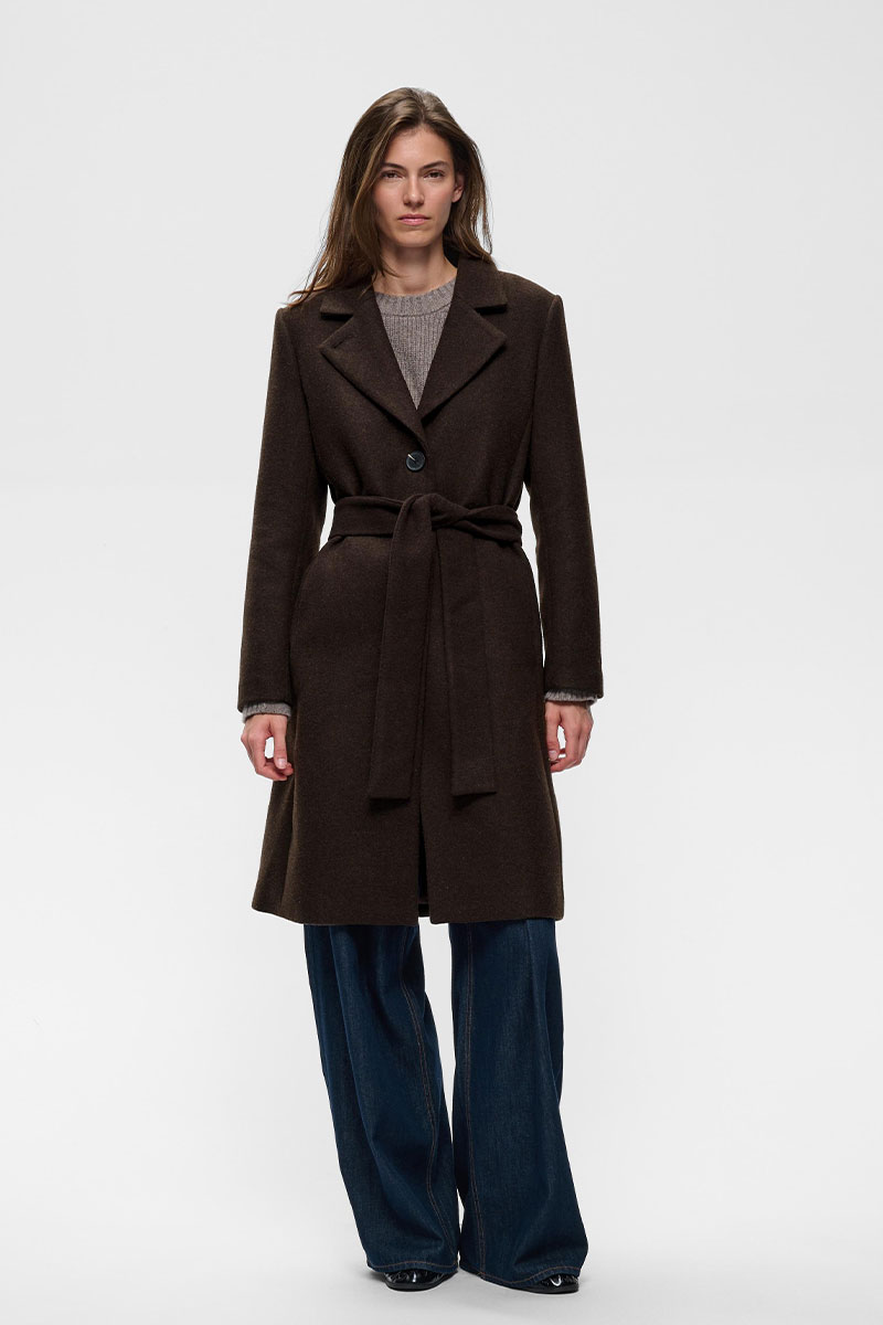 ZorahIW Classic Coat Chocolate Brown - Bilde 5