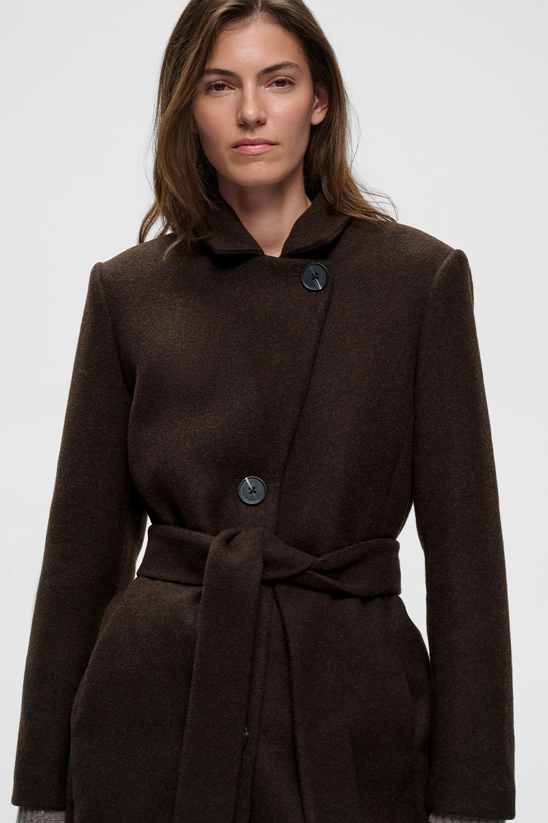 ZorahIW Classic Coat Chocolate Brown - Bilde 3