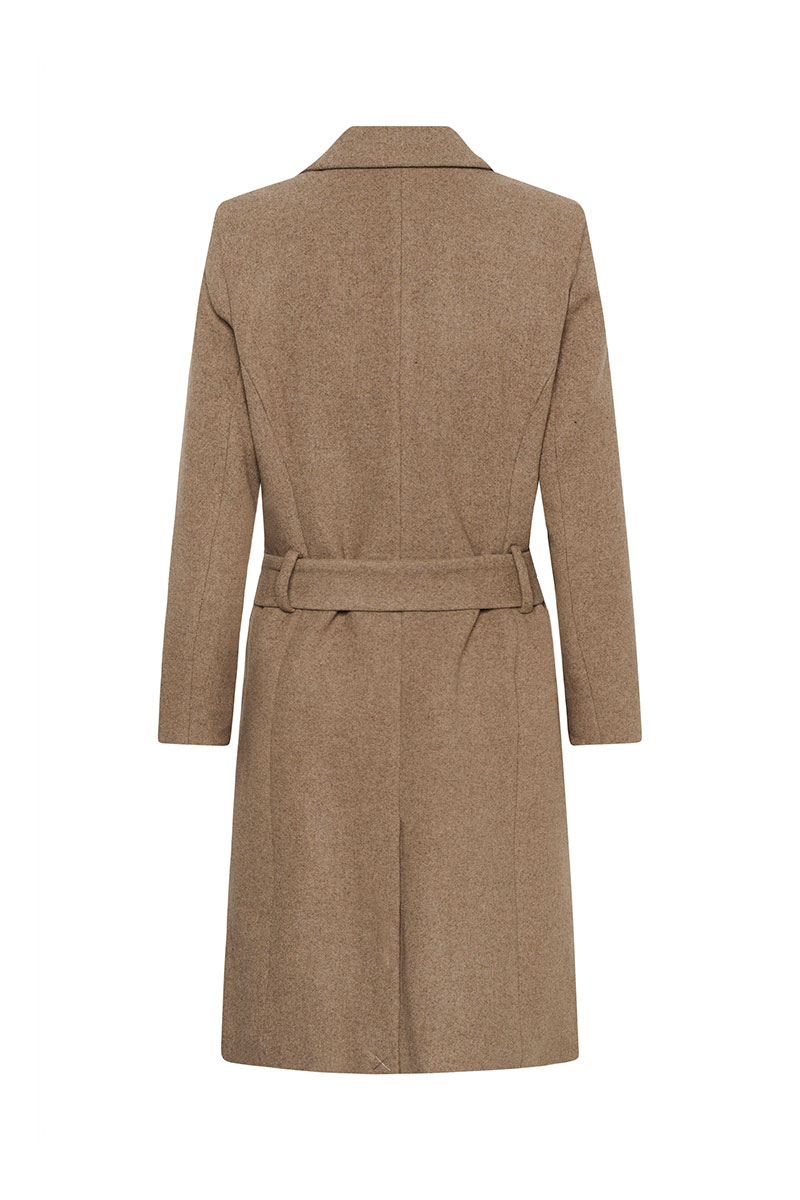 ZorahIW Classic Coat Sandy Grey Melange - Bilde 2