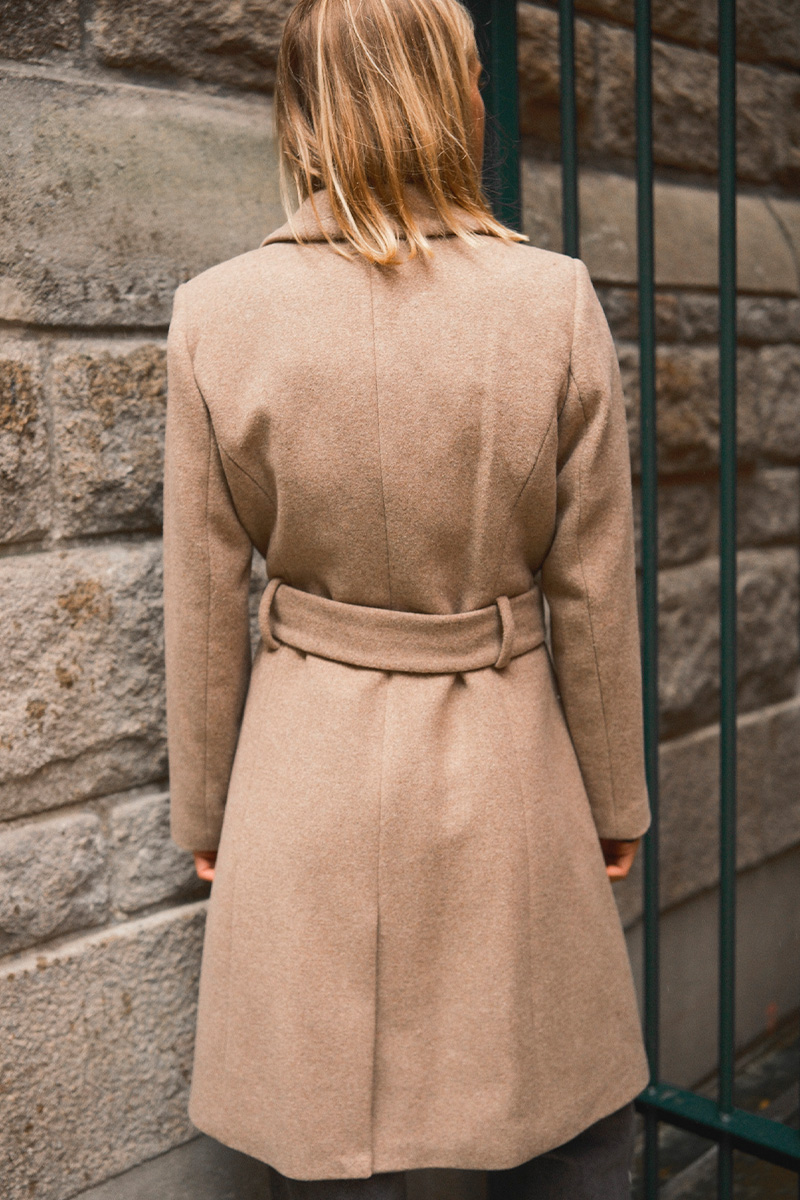 ZorahIW Classic Coat Sandy Grey Melange - Bilde 5