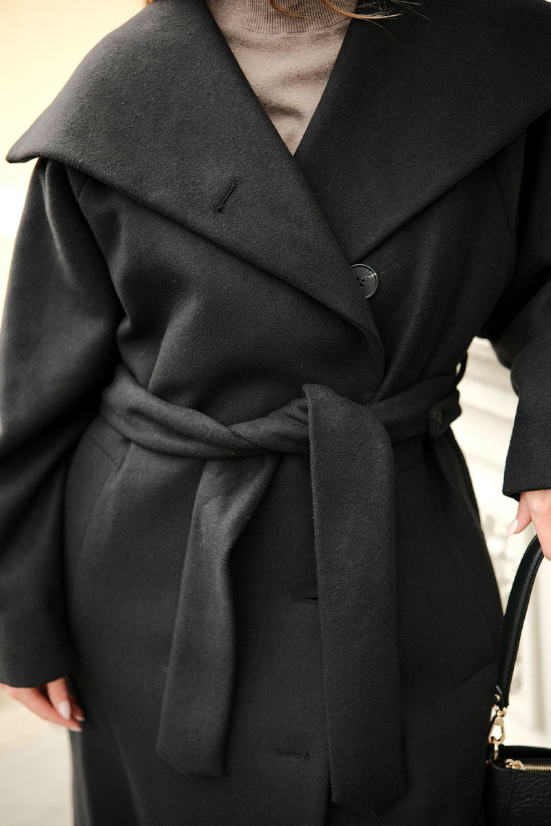 ZorahIW Long Coat Black - Bilde 4