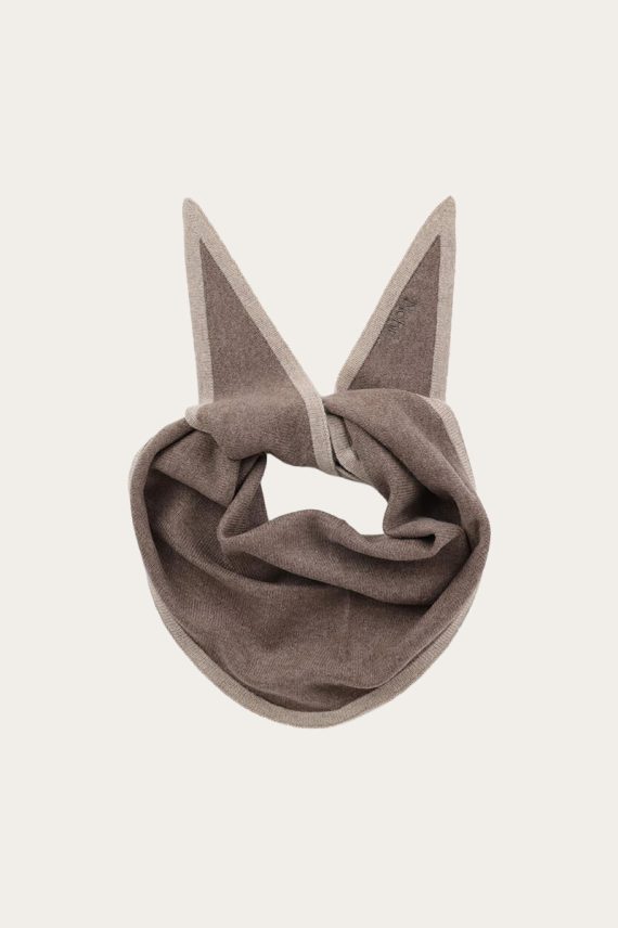 Lara Duo Wool Cashmere Triangle Mørk Brun