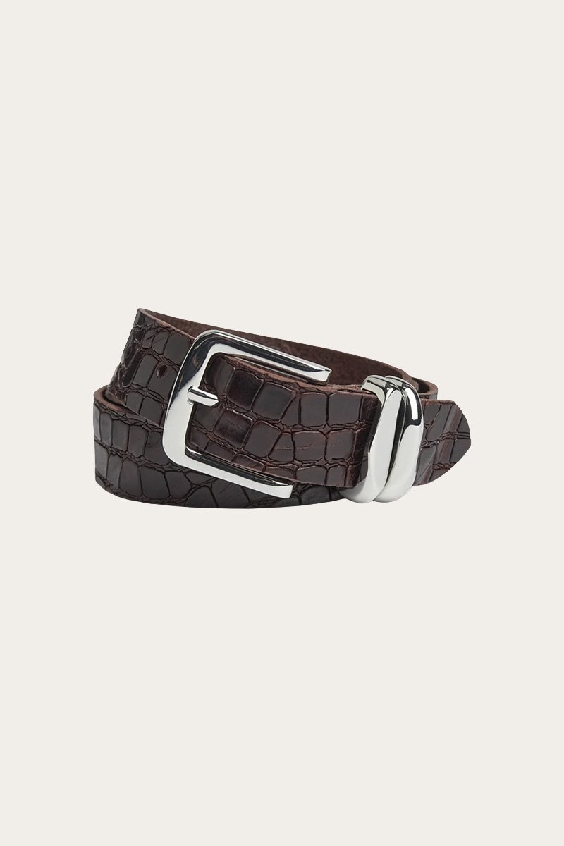 AdleyMBG Belt Croco Dark Brown - Bilde 2