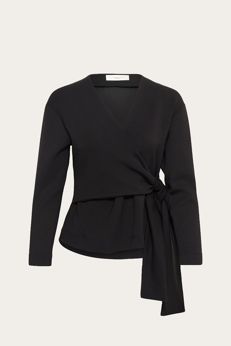 AggieIW Vincent Knot Blouse Black - Bilde 2