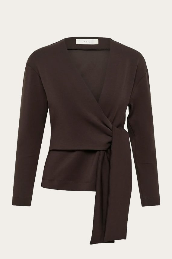 AggieIW Vincent Knot Blouse Chocolate