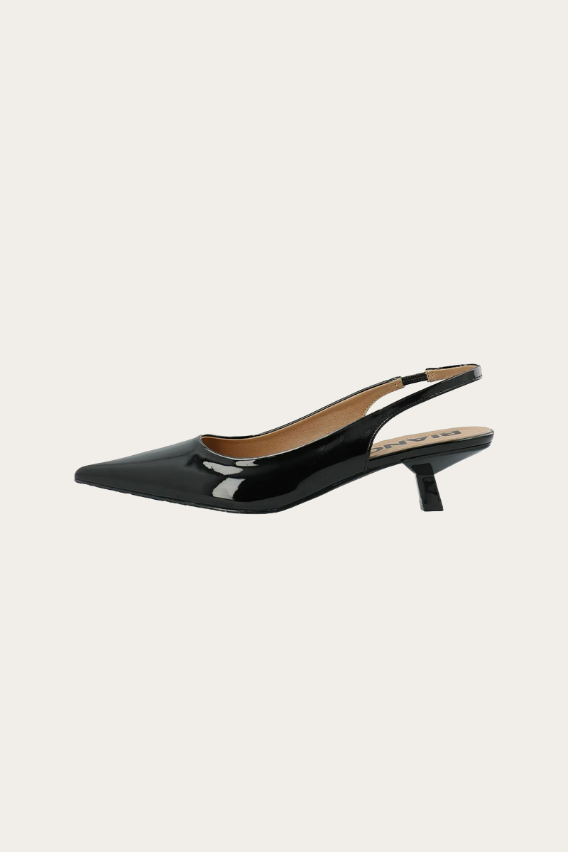 BIAkristin Kitten Heel Slingback Black - Bilde 2
