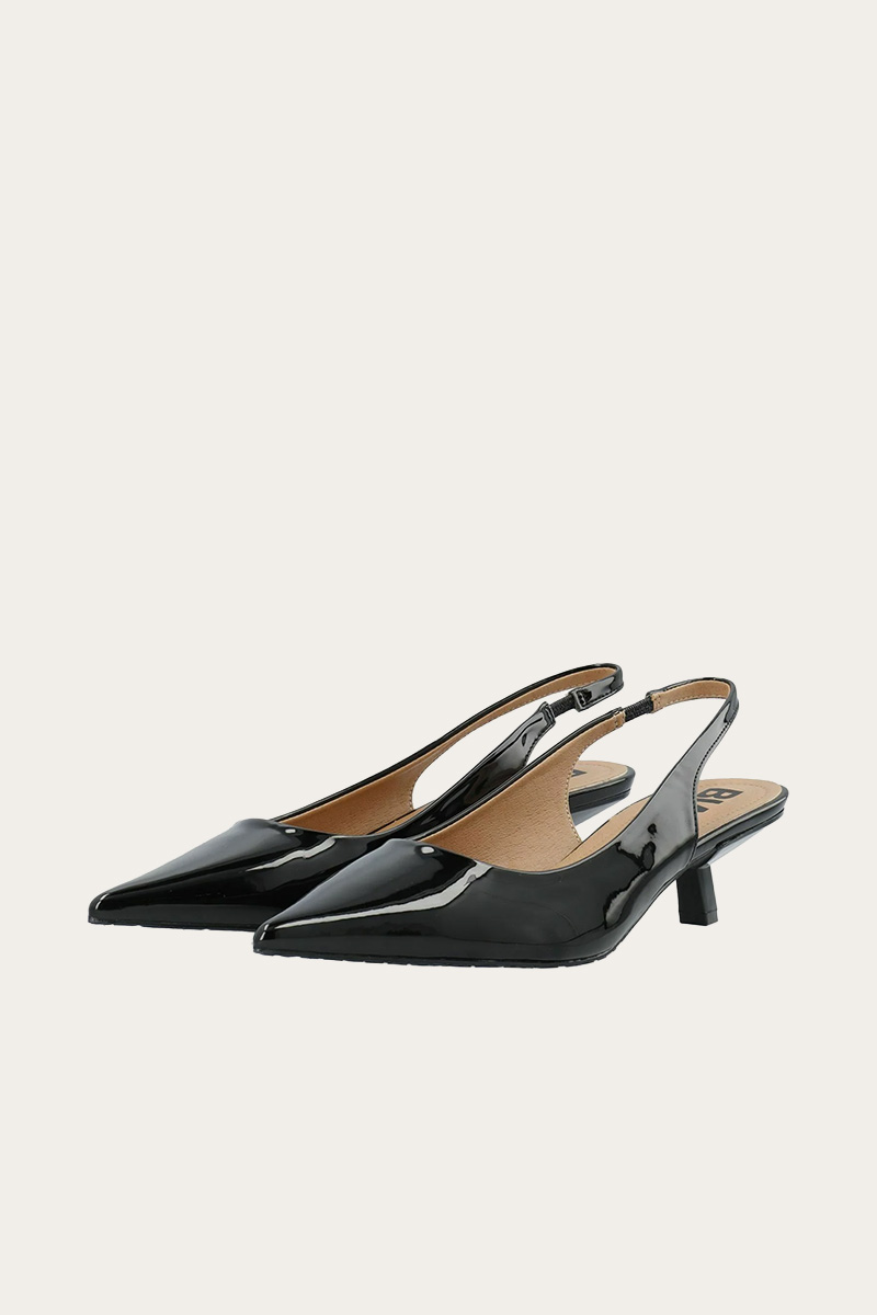 BIAkristin Kitten Heel Slingback Black