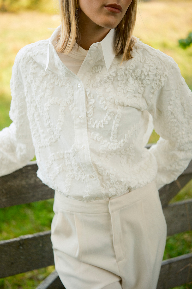 BrynnCC Structure Shirt White - Bilde 3