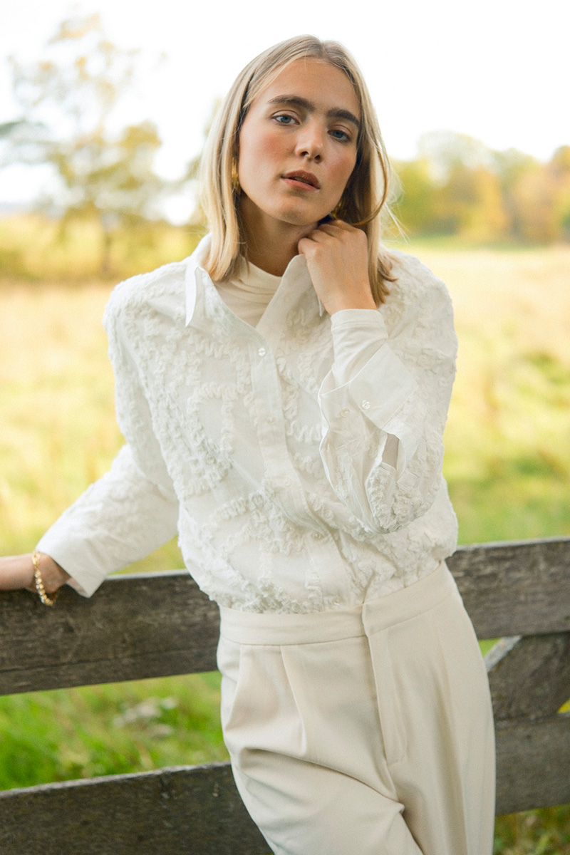 BrynnCC Structure Shirt White - Bilde 2