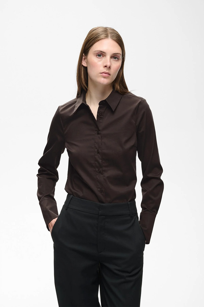 CallyIW Shirt Chocolate Brown - Bilde 2