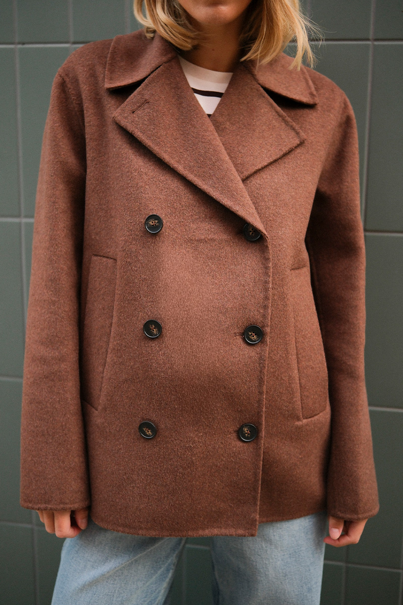 CelenePW Coat Downtown Brown Melange - Bilde 4