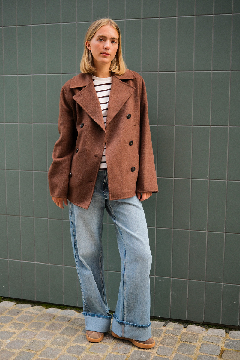 CelenePW Coat Downtown Brown Melange - Bilde 2