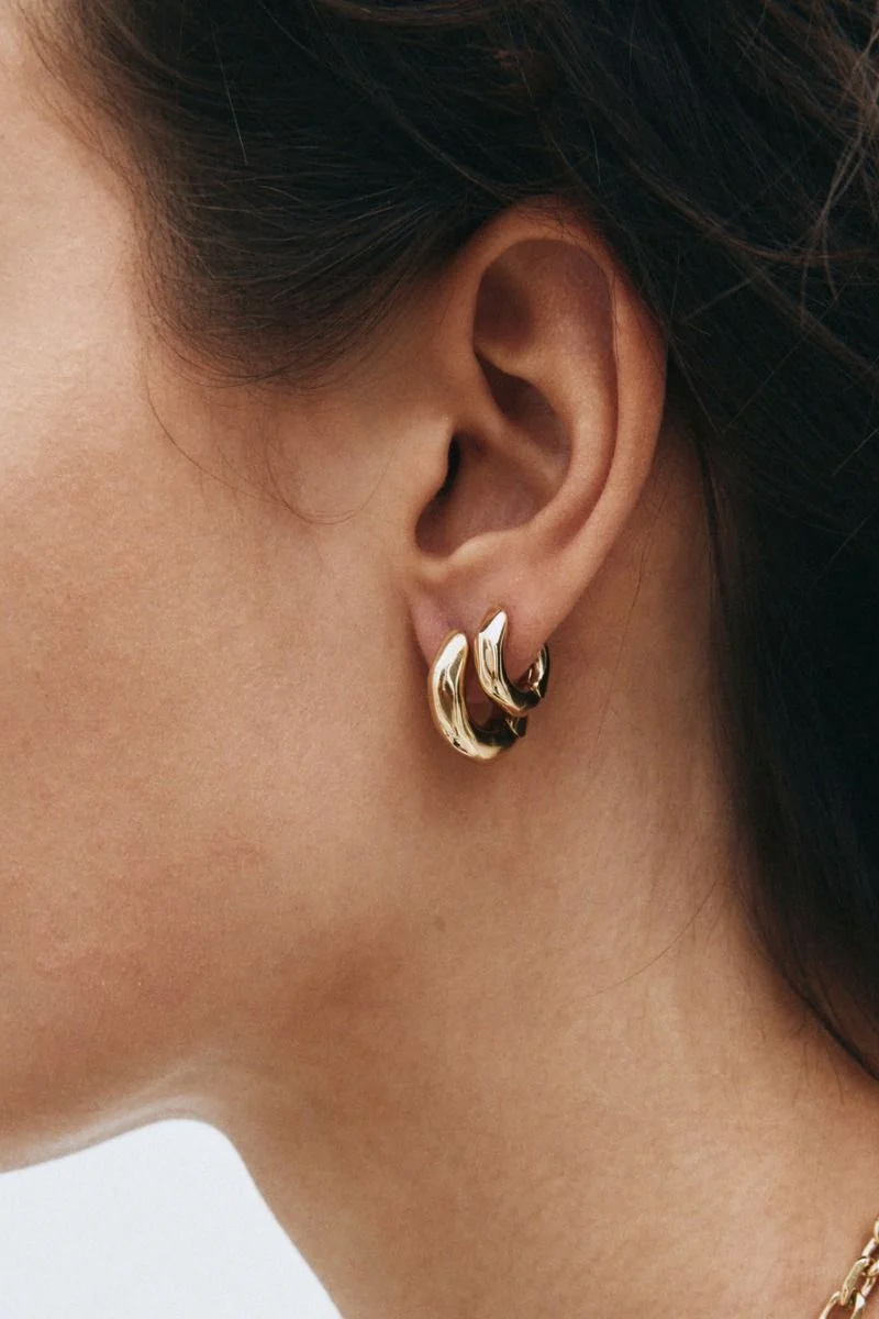 Crystalite Hoops L Gold - Bilde 2