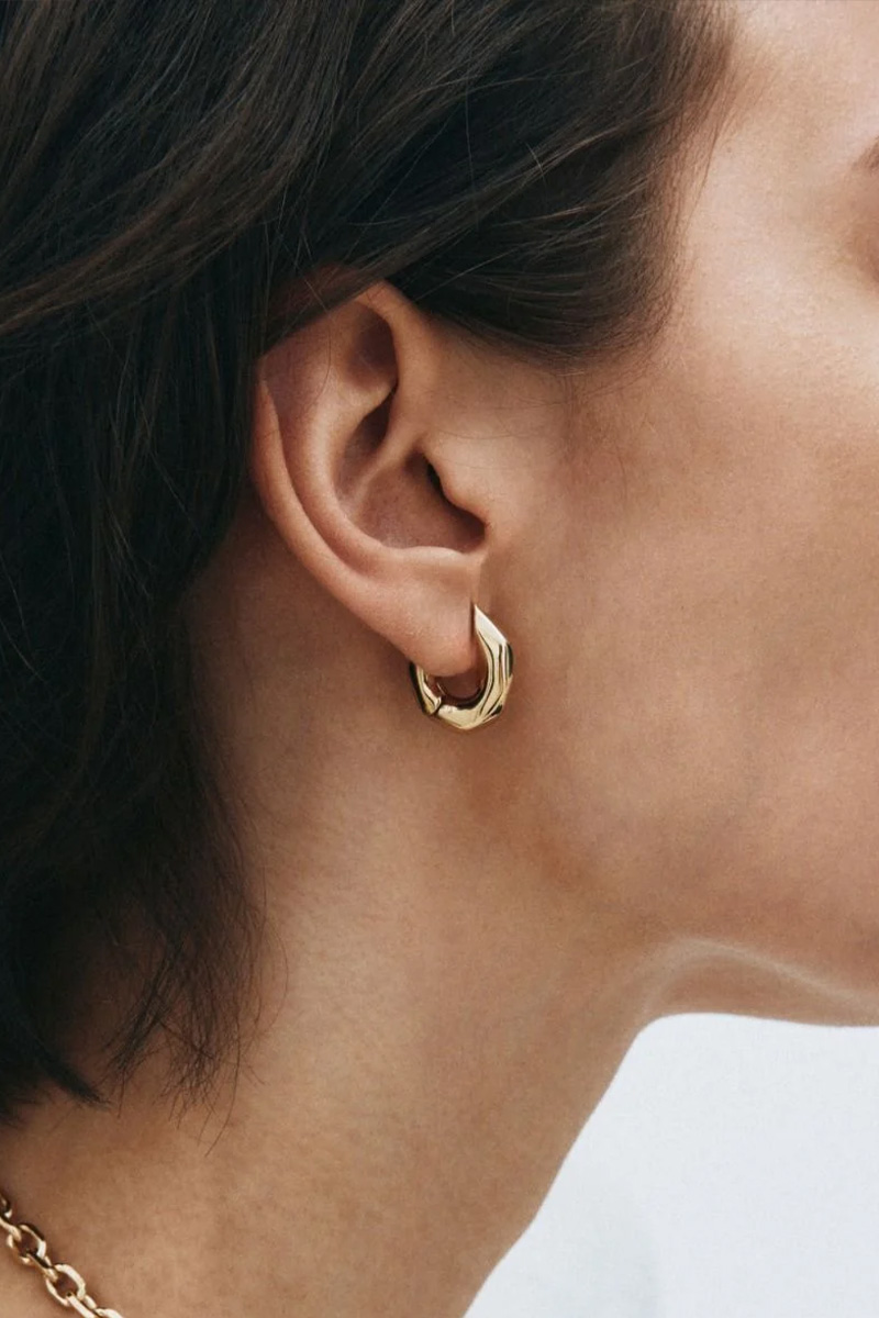 Crystalite Hoops L Gold
