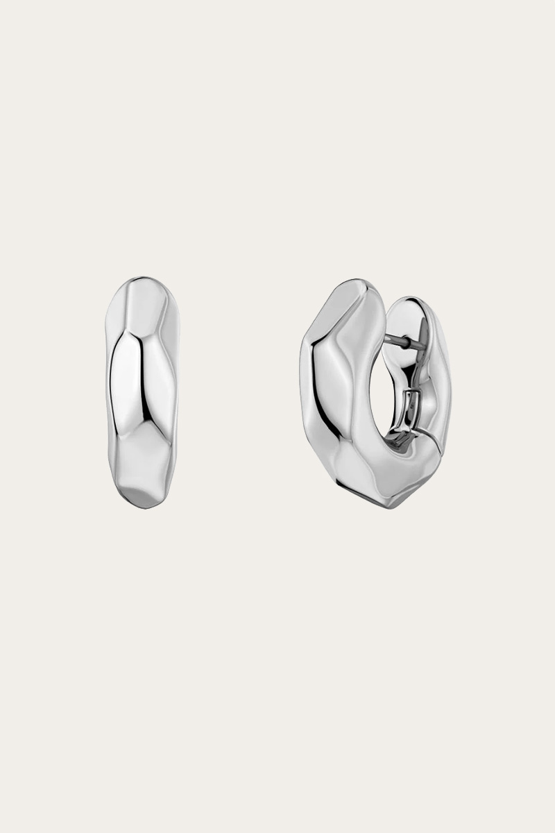 Crystalite Hoops L Silver - Bilde 2