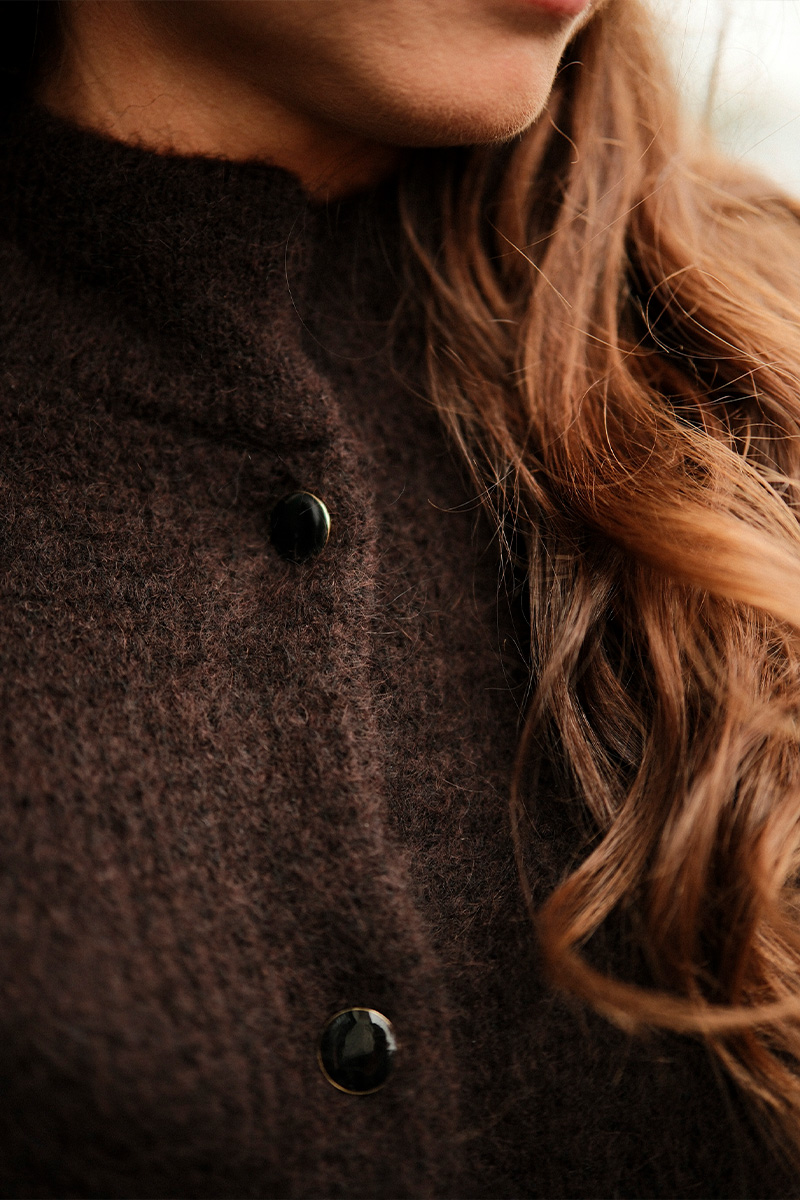 GZDebbie Cardigan Ganache Melange - Bilde 3