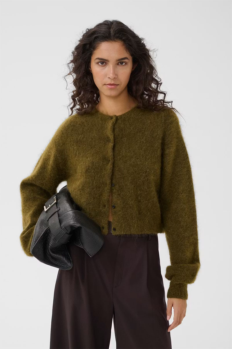 GZDebbie Short Cardigan Plantation Melange