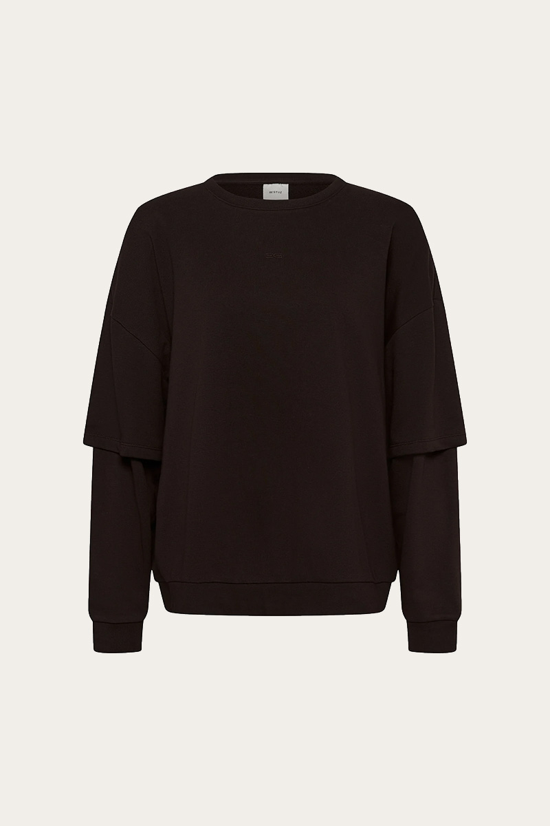 GZGilsa Layered Sweatshirt Ganache - Bilde 3