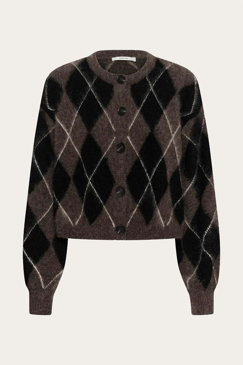 GZSida Multi Cardigan Black/Chestnut - Bilde 4