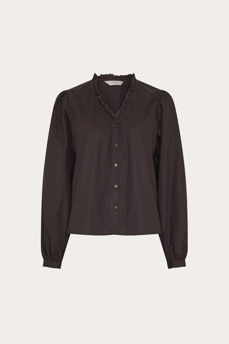 Ida Maja V Shirt Black Coffee - Bilde 2