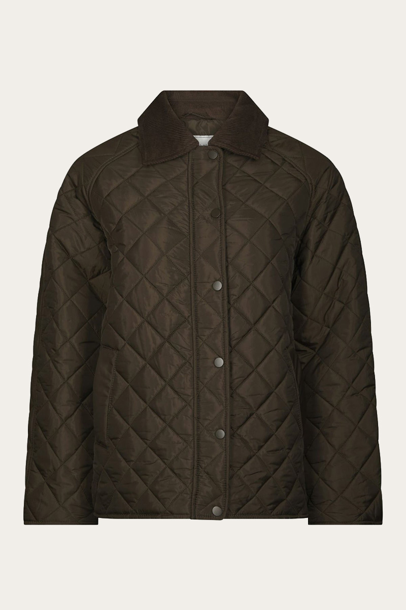 Iva Quilt Jacket Khaki - Bilde 7