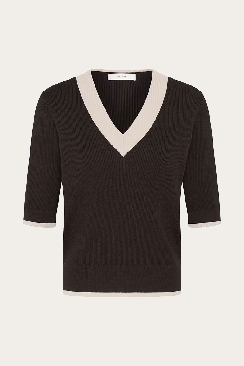 LeenahIW V-Neck Blouse Chocolate - Bilde 4
