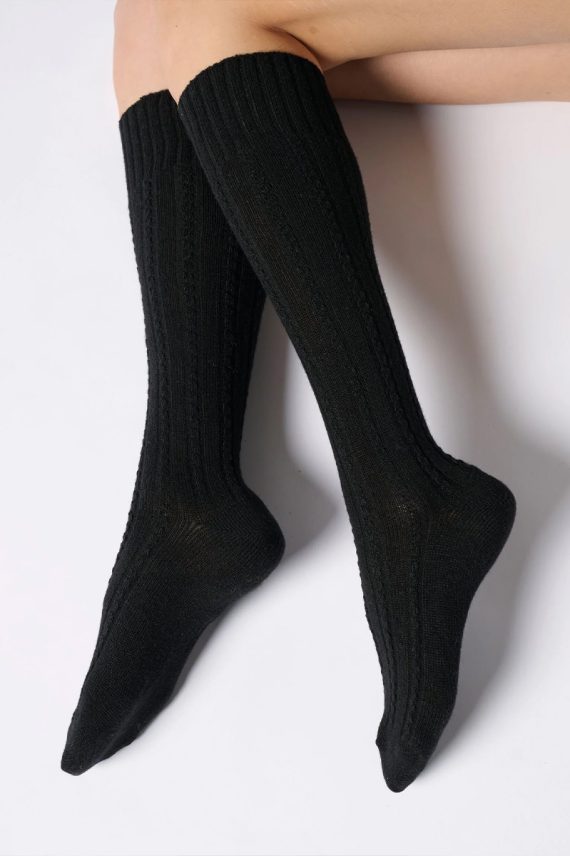 Nancy Knee Highs Black