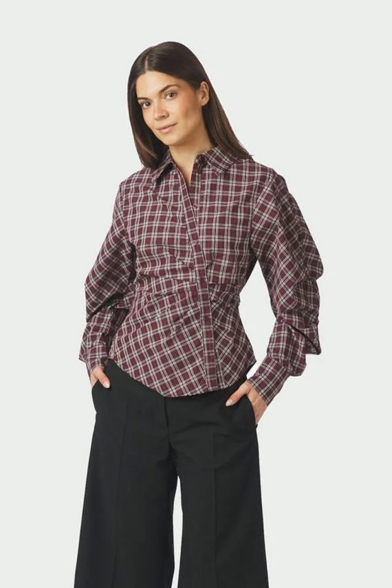 Neoella Medium Check Shirt Plum