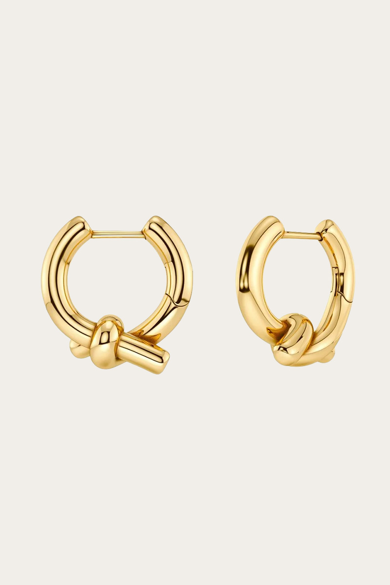 Novel Knot Hoops L Gold - Bilde 3