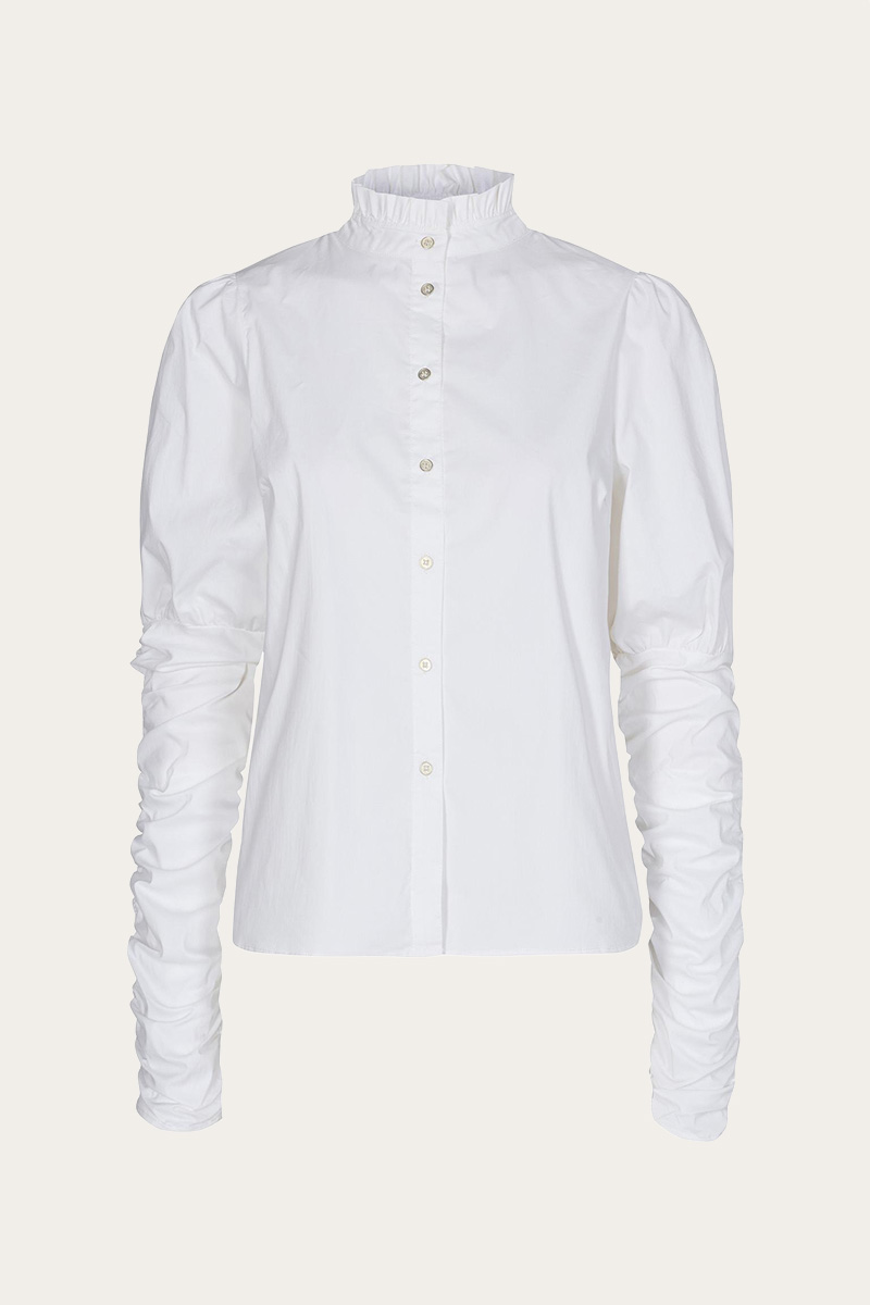 SannaCC Puff Shirt White - Bilde 3